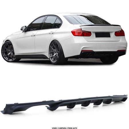 Difuzor fusta bara spate BMW seria 3 F30 F31 2011-2017 Negru mat