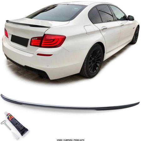 Spoiler eleron haion portbagaj BMW Seria 5 F10 F18 2010-2016 Negru lucios
