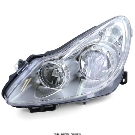 Far stanga Opel Corsa D 2006-2011 Halogen fundal crom