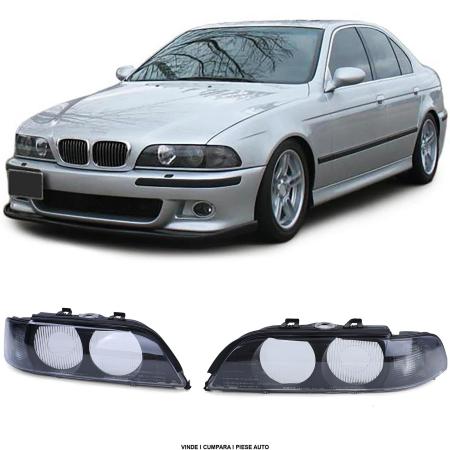 Set sticle faruri BMW E39 1995-2000 semnalizare fumuriu stanga-dreapta
