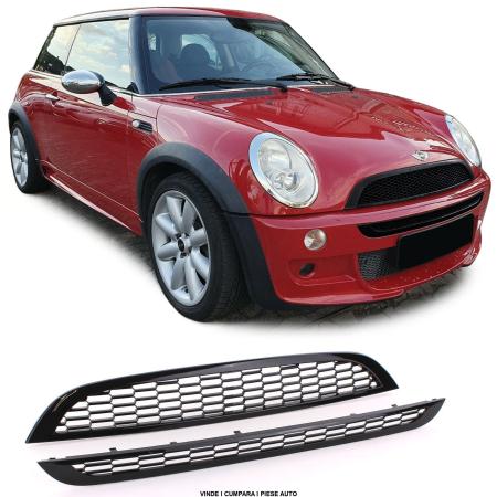 Grila Bara Masca Radiator fata Mini Cooper One  R50 R53 2001-2006 Negru Lucios
