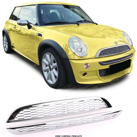 Grila Bara Masca Radiator fata Mini Cooper One R50 R53 2001-2006 Crom