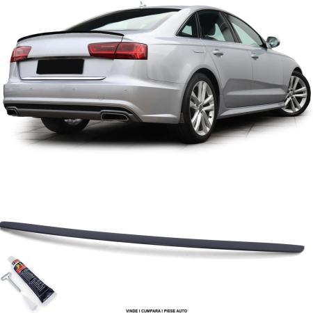 Spoiler eleron haion portbagaj Audi A6 C7 4G 2011-2018 Negru Mat