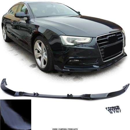 Prelungire lip Bara fata Audi A5 8T 8F 2011-2017 Negru lucios