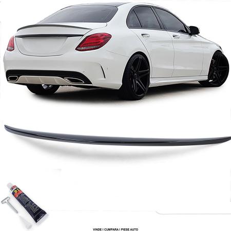 Spoiler eleron portbagaj Mercedes C-CLASS W205 2014-2021 sedan Negru lucios