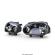 Set faruri VW Golf 4 H7/H1/H3 cu bec ceata fundal negru 1998-2003 stanga-dreapta
