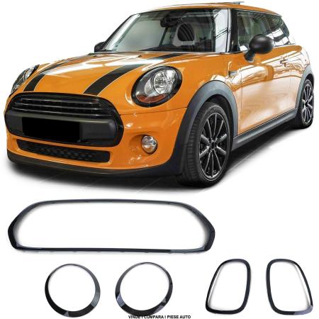 Ornamente Grila Faruri Stopuri Mini Cooper F55 F56 F57 2014- Negru lucios