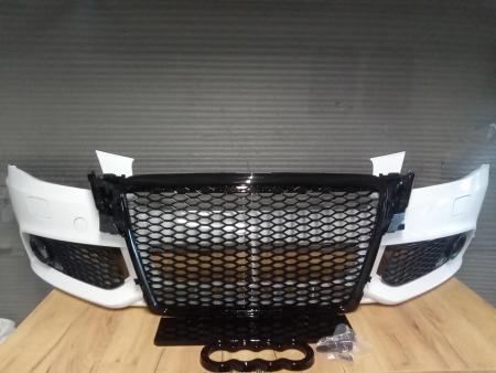 Pachet Bara fata CU GRILE RS LOOK Audi A4 B8 + combi 2007-2012 LY9C Alb