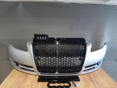Pachet bara fata, grila radiator rs look fagure Audi A4 B7 LY7W Argintiu