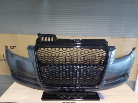 Bara fata + Grila radiator RS LOOK Audi A4 B7 2004-2007 Gri inchis LX7Z
