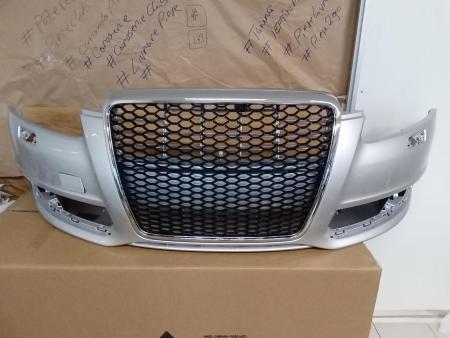 Pachet Bara fata CU GRILA RS LOOK Audi A6 4F + combi 2008-2010 LX7W Argintiu