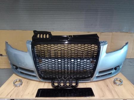 Bara fata + Grila radiator RS LOOK Audi A4 B7 2004-2007 Albastru