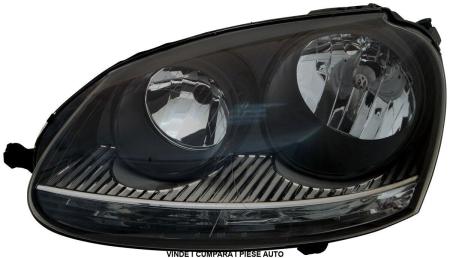 Far halogen VW Golf 5 (V) JETTA 3 2003-2008 H7/H7 fundal negru stanga