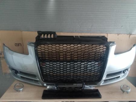 Bara fata Audi A4 B7 cu Grila radiator RS LOOK Fagure Negru Lucios 2004-2007 Gri LY7G