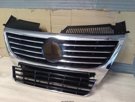 Grila radiator cu grila centrala VW Passat B6 2005-2010 3C0853671AZUL,  3C0853651DPWF