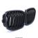Grile nari duble Bara fata BMW Seria 1 F20 F21 2010-2014 Negru Lucios
