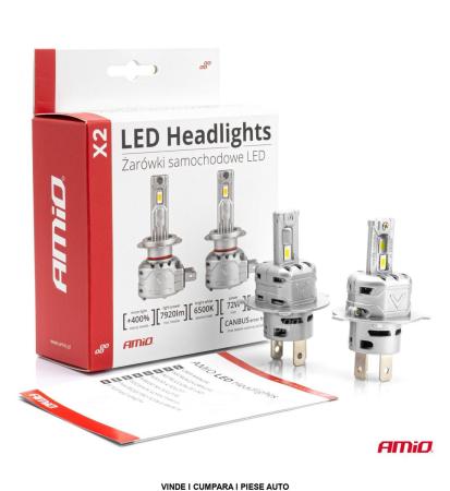 SET 2 BECURI AUTO, CANBUS H4, X2, CU LED 6500K