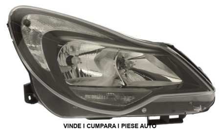 Far halogen Opel Corsa D Facelift 2012-2015 fundal NEGRU DREAPTA