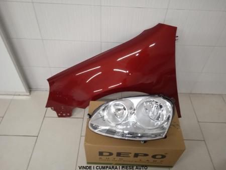 Pachet Aripa + Far Stanga VW Golf 5 V 2004 2005 2006 2007 2008 LA3W Rosu