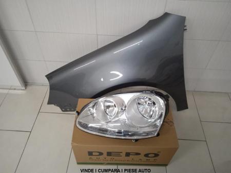 Pachet Aripa + Far Stanga VW Golf 5 V 2004 2005 2006 2007 2008 LA7T Gri