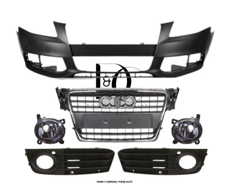Pachet Bara fata completa cu spalator far senzori parcare Audi A4 B8 2007-2011 Berlina si Combi 8K0807105CGRU