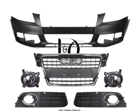 Pachet Bara fata completa cu spalator far senzori parcare Audi A4 B8 2007-2011 Berlina si Combi 8K0807105CGRU