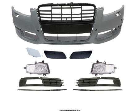 Bara fata completa cu spalator far senzori parcare Audi A6 C6 2008-2010 4F0807105ABGRU