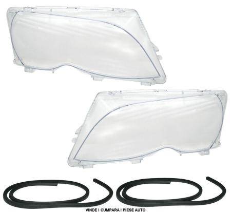 Set Sticle geamuri far BMW Seria 3 E46 Facelift 2001-2005 Berlina+Combi STANGA-DREAPTA 63126923409 63126923410
